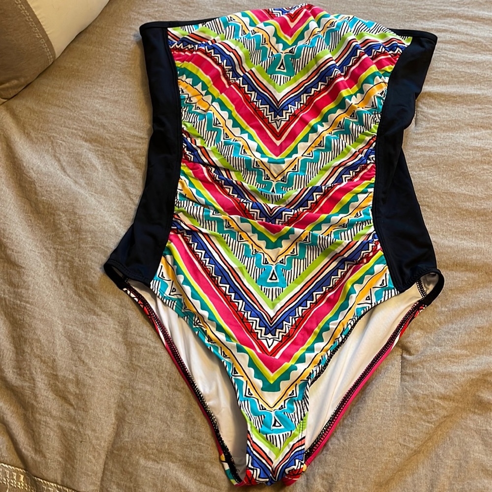 Anne Cole Bandeau one piece size 14